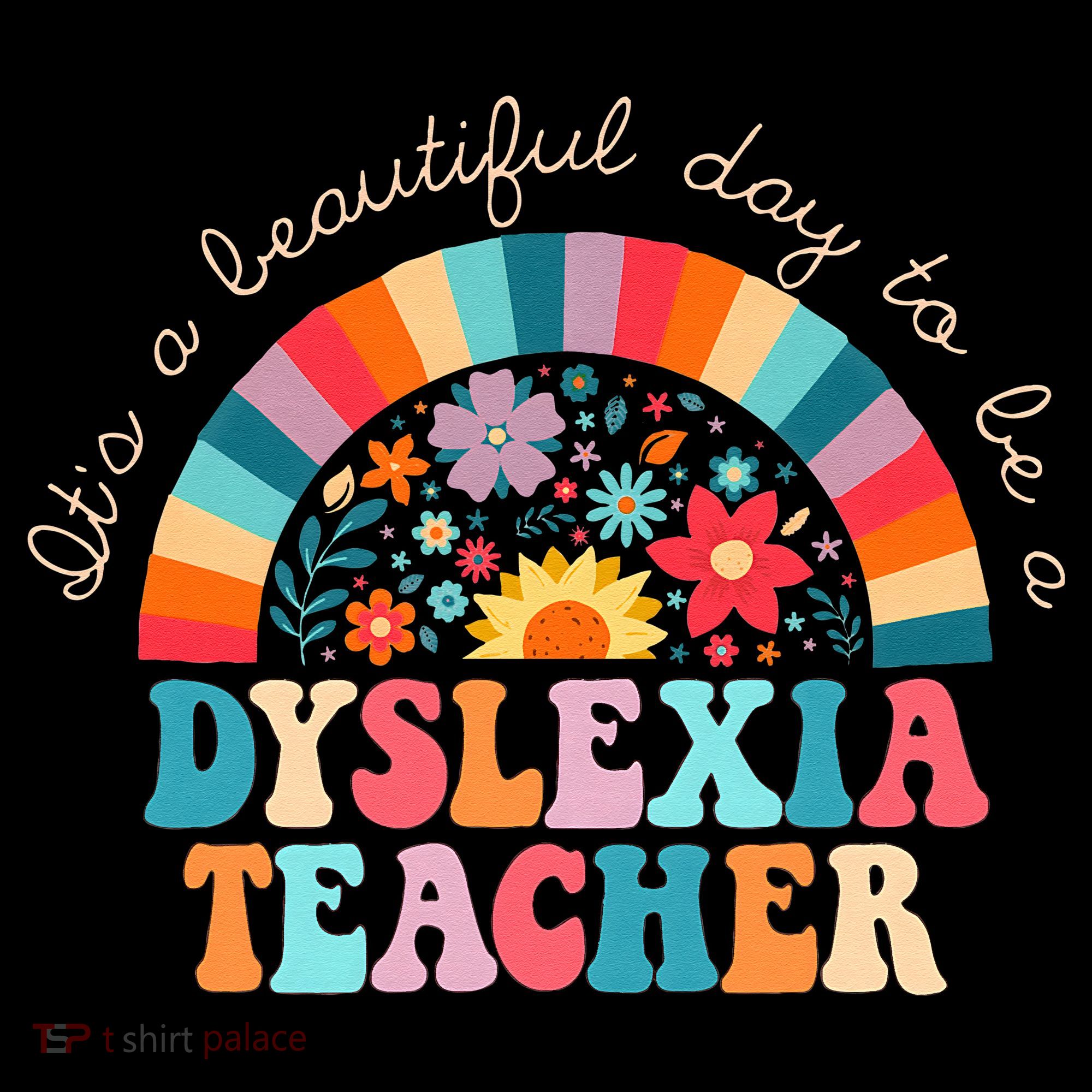 Dyslexia Teacher Retro Dyslexia SPED Therapist Rainbow Women's Hoodie