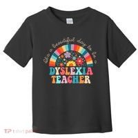 Dyslexia Teacher Retro Dyslexia SPED Therapist Rainbow Toddler T-Shirt thumb 0