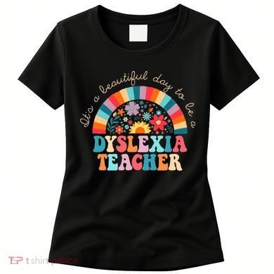 Dyslexia Teacher Retro Dyslexia SPED Therapist Rainbow Women's T-Shirt