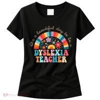 Dyslexia Teacher Retro Dyslexia SPED Therapist Rainbow Women's T-Shirt thumb 0