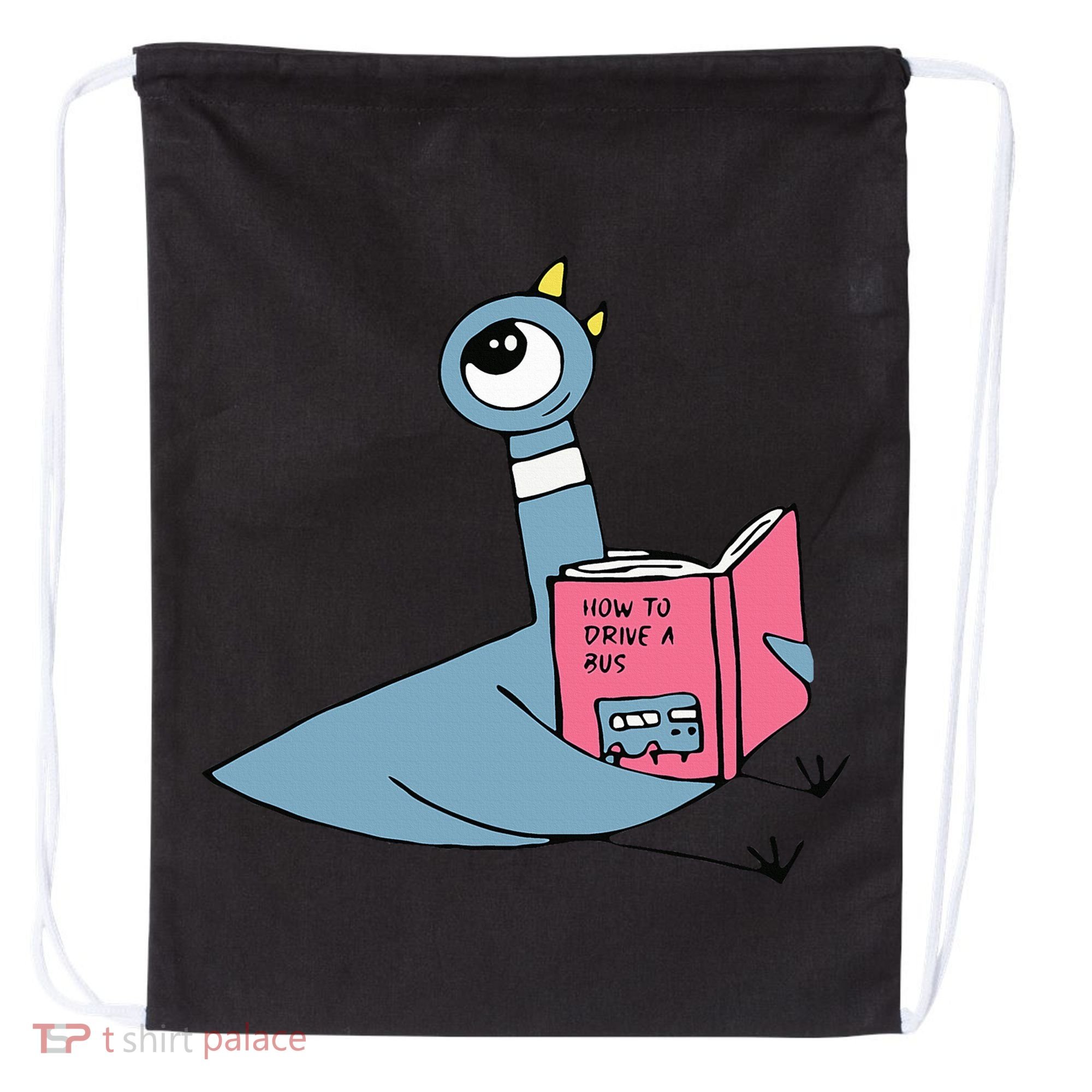 Driven To Read Pigeon Library Reading Books Reader Drawstring Bag