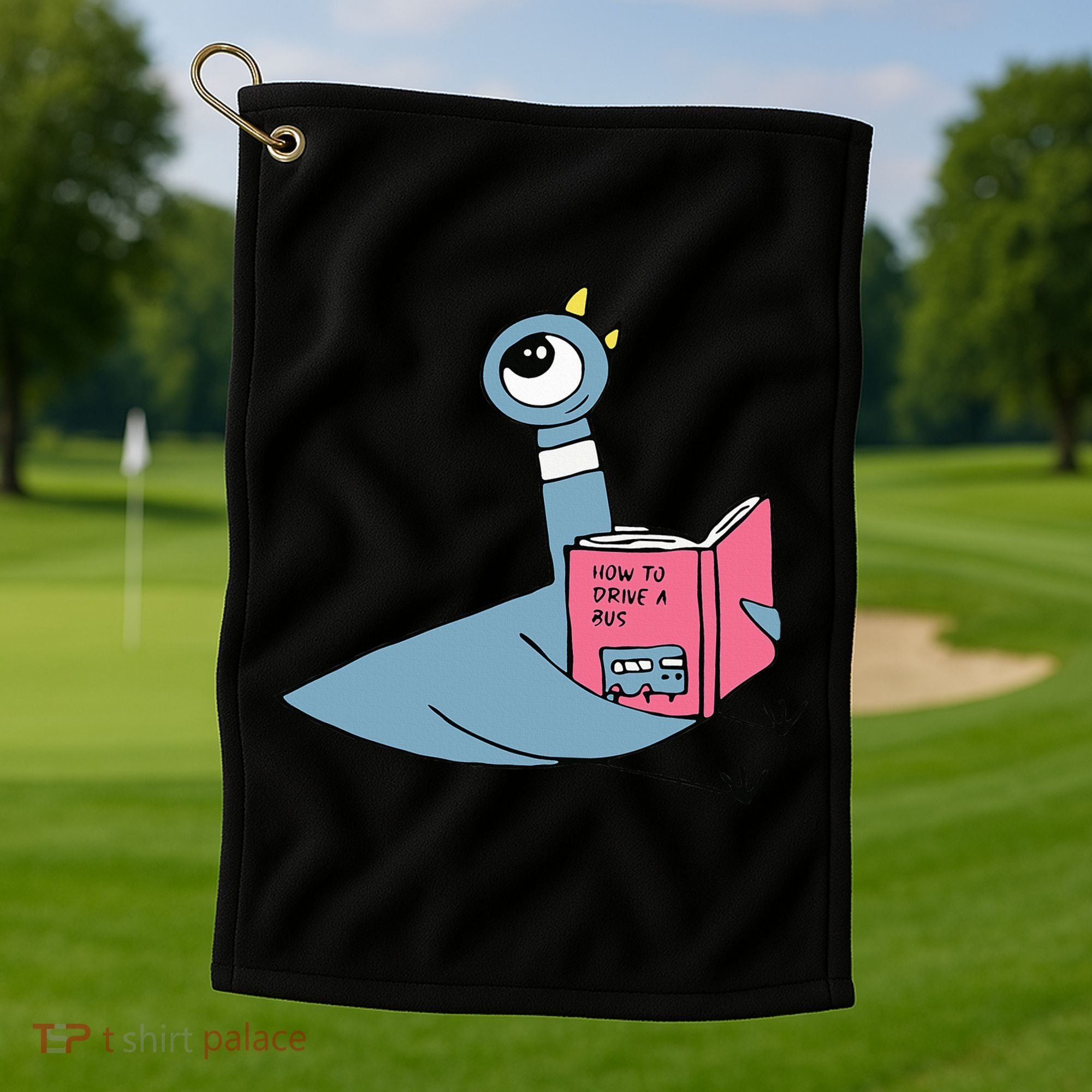Driven To Read Pigeon Library Reading Books Reader Golf Towel