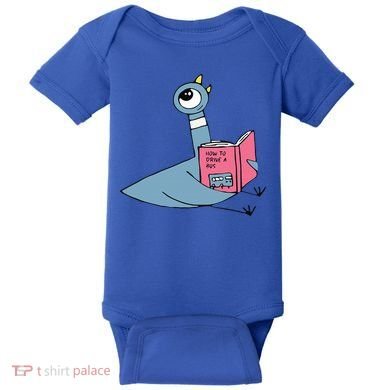 Driven To Read Pigeon Library Reading Books Reader Baby Bodysuit