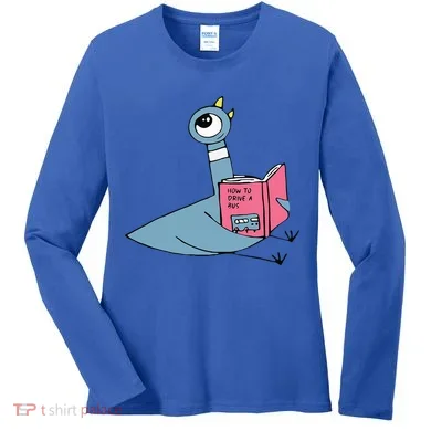 Driven To Read Pigeon Library Reading Books Reader Women's Long Sleeve Shirt