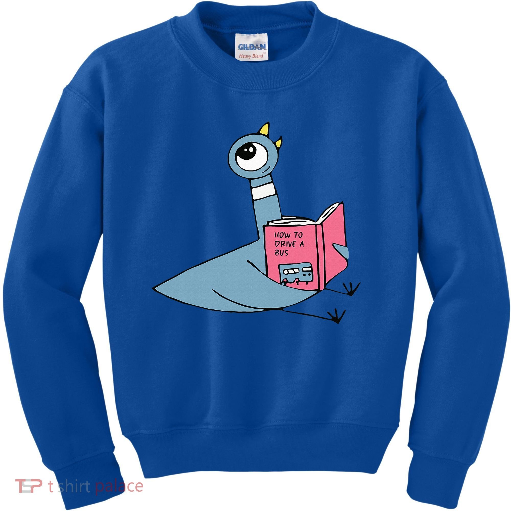 Driven To Read Pigeon Library Reading Books Reader Kids Sweatshirt