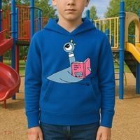 Driven To Read Pigeon Library Reading Books Reader Kids Hoodie thumb 2
