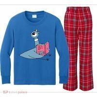 Driven To Read Pigeon Library Reading Books Reader Kids Long Sleeve Plaid Pajama Set thumb 0