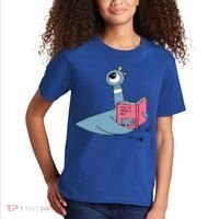 Driven To Read Pigeon Library Reading Books Reader Kids T-Shirt thumb 2