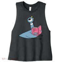 Driven To Read Pigeon Library Reading Books Reader Women's Racerback Cropped Tank thumb 0