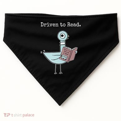 Driven To Read Pigeon Book USA-Made Doggie Bandana