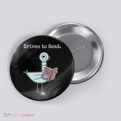 Driven To Read Pigeon Book Button