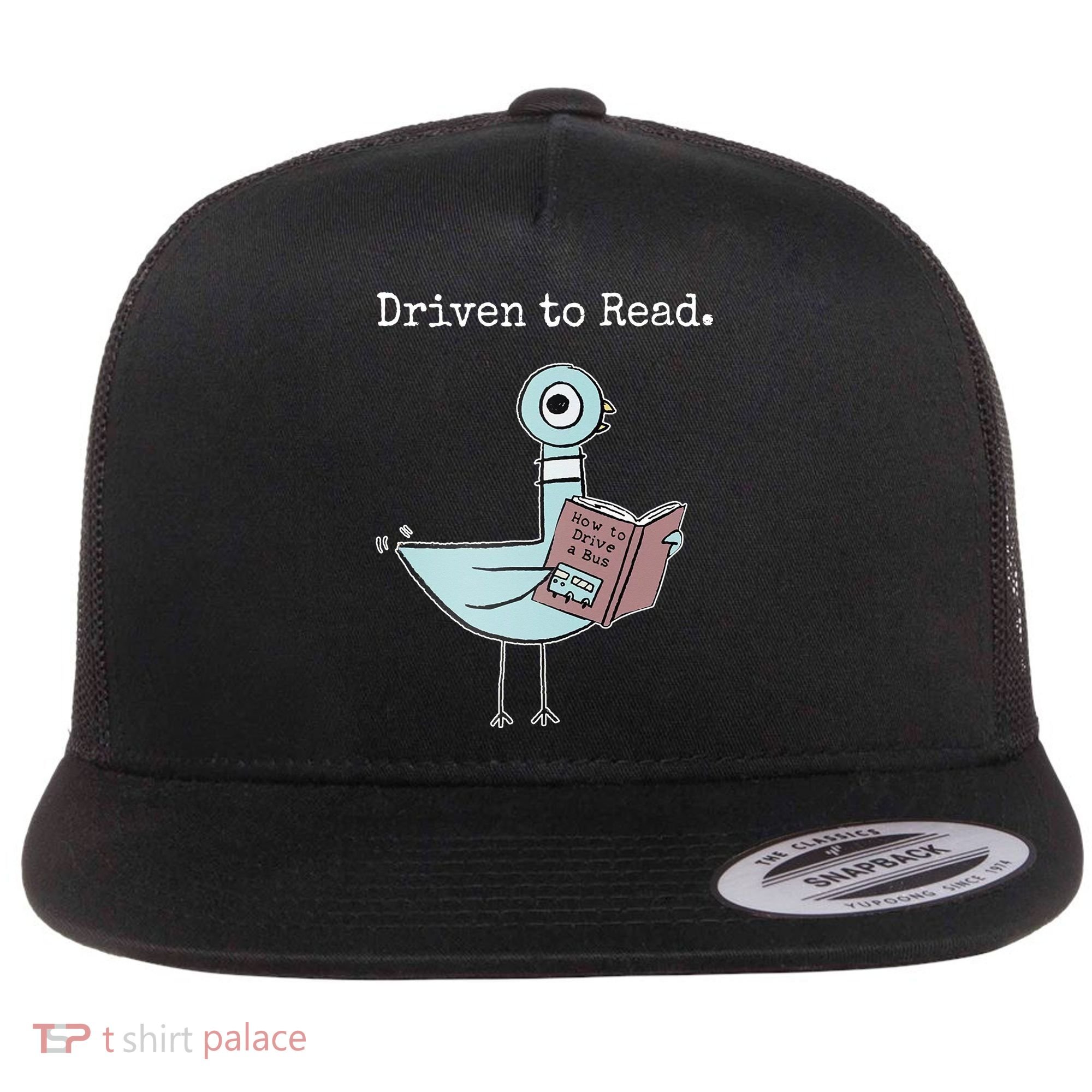 Driven To Read Pigeon Book Flat Bill Trucker Hat