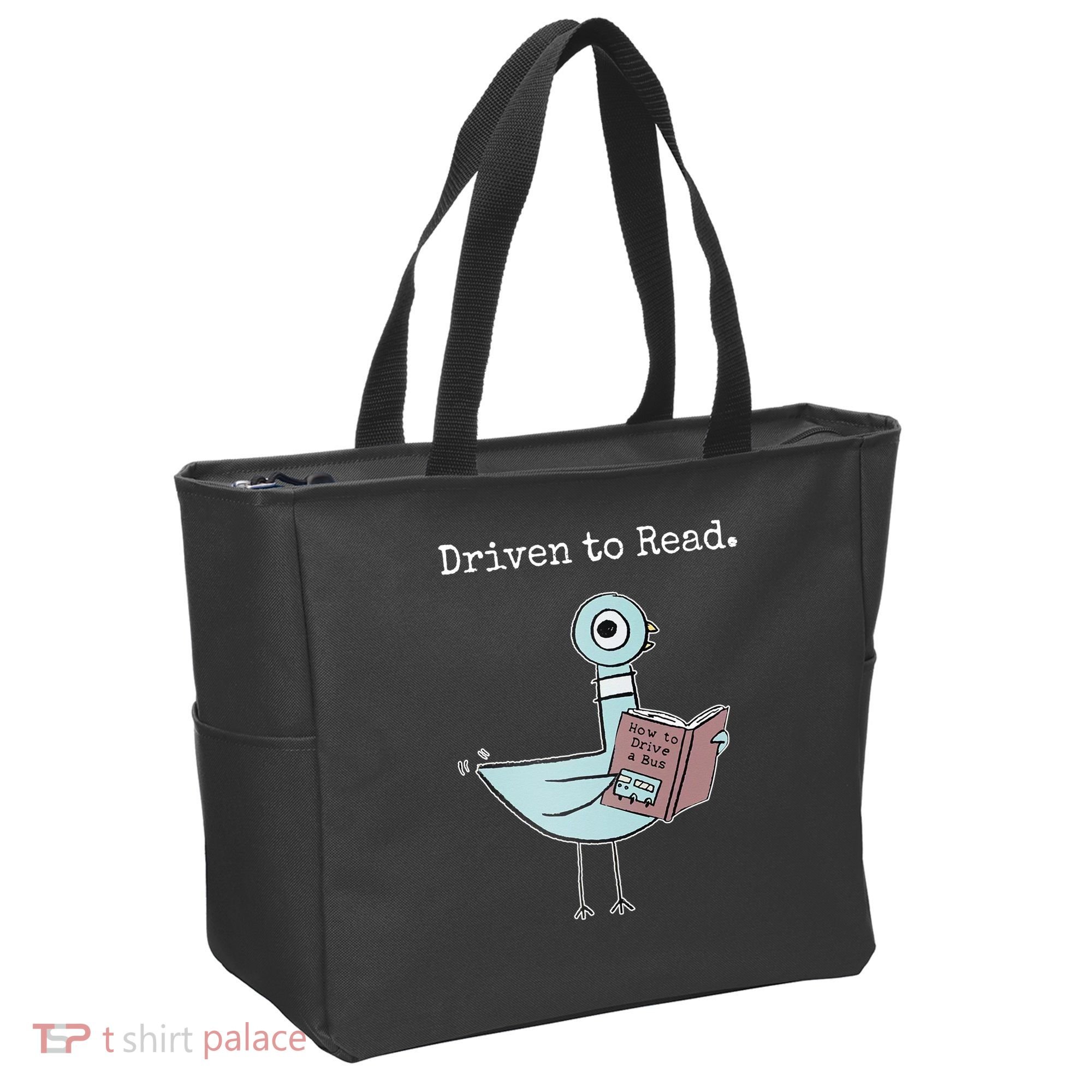 Driven To Read Pigeon Book Tote Bag