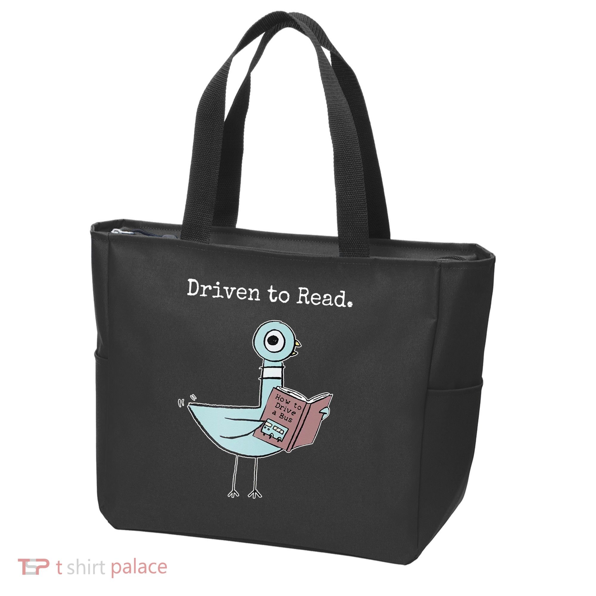 Driven To Read Pigeon Book Tote Bag