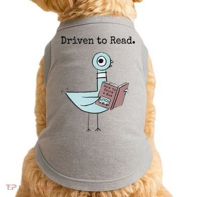 Driven To Read Pigeon Book Doggie Tank