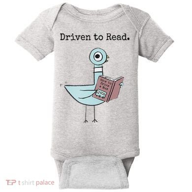 Driven To Read Pigeon Book Baby Bodysuit