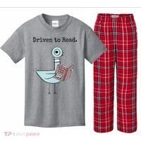 Driven To Read Pigeon Book Kids Plaid Pajama Set thumb 0