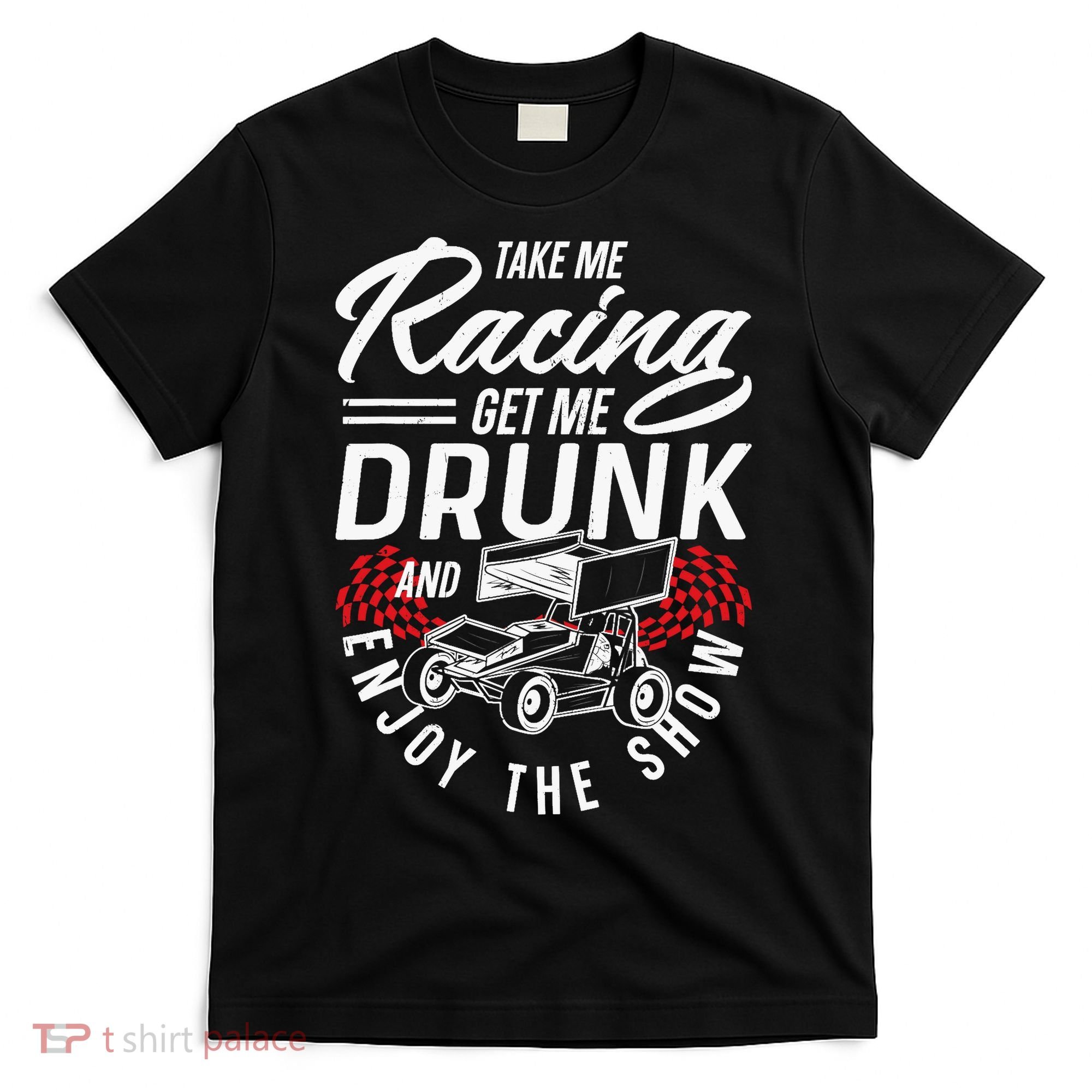 Dirt Track Racing Race Sprint Car Girlfriend Girl Grandma T-Shirt