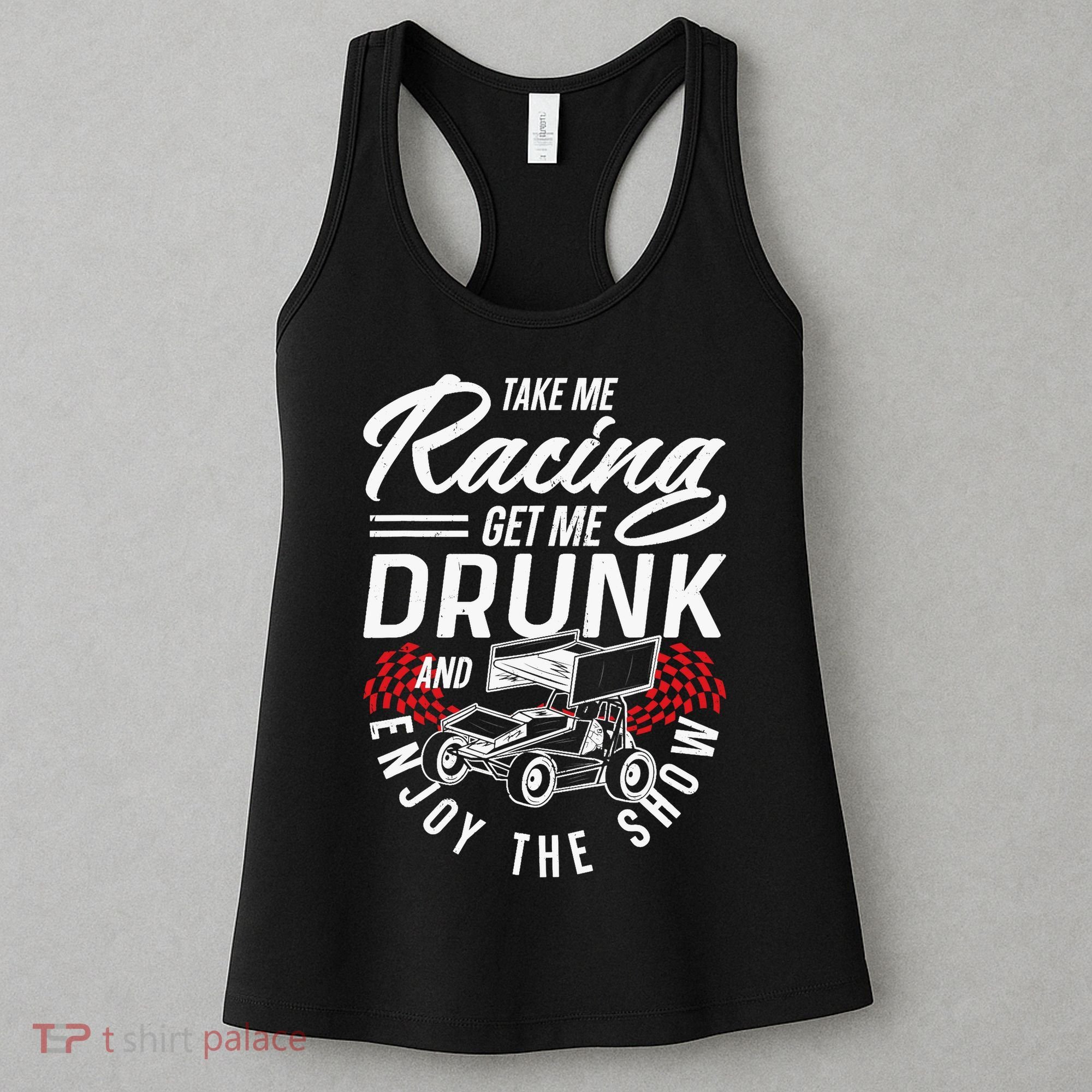 Dirt Track Racing Race Sprint Car Girlfriend Girl Grandma Women's Tank Top