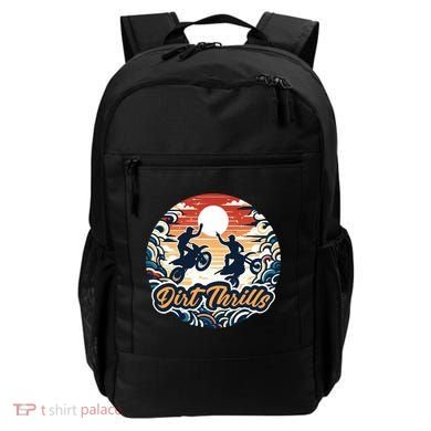 Dirt Thrills Retro Sunset Motocross Backpack