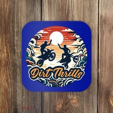 Dirt Thrills Retro Sunset Motocross Coaster