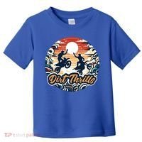 Dirt Thrills Retro Sunset Motocross Toddler T-Shirt thumb 0