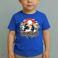 Dirt Thrills Retro Sunset Motocross Toddler T-Shirt thumb 2