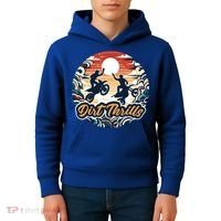 Dirt Thrills Retro Sunset Motocross Kids Hoodie thumb 4