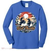Dirt Thrills Retro Sunset Motocross Kids Long Sleeve Shirt thumb 0