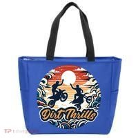 Dirt Thrills Retro Sunset Motocross Tote Bag thumb 0