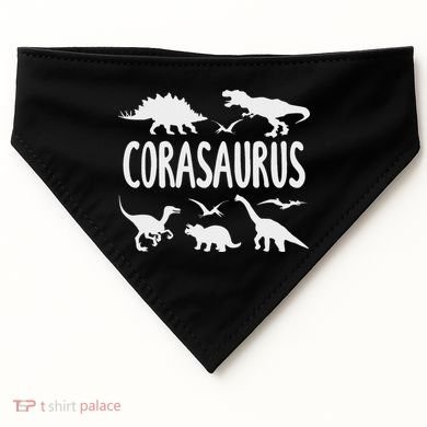 Dinosaur T Rex Cora Corasaurus Dino Name USA-Made Doggie Bandana