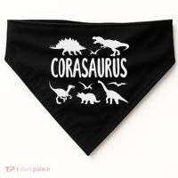 Dinosaur T Rex Cora Corasaurus Dino Name USA-Made Doggie Bandana thumb 0