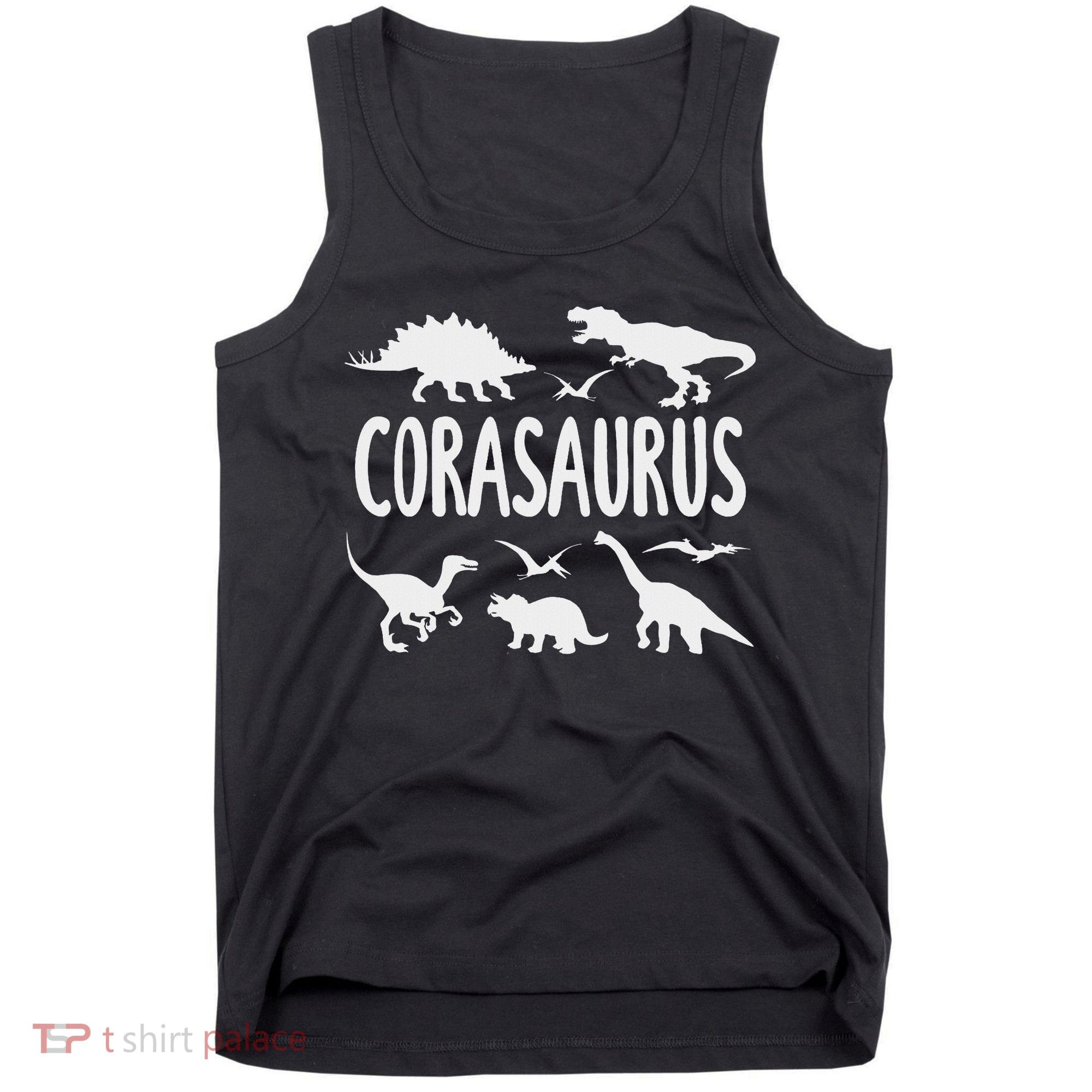 Dinosaur T Rex Cora Corasaurus Dino Name Tank Top