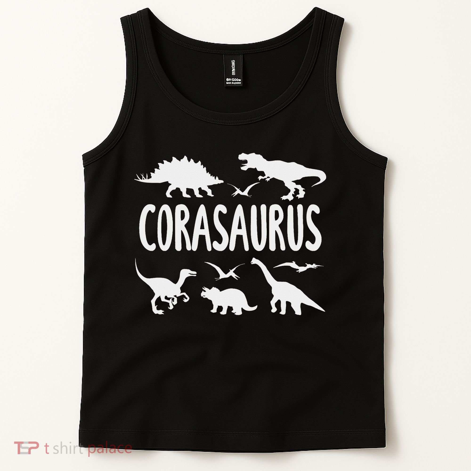 Dinosaur T Rex Cora Corasaurus Dino Name Tank Top