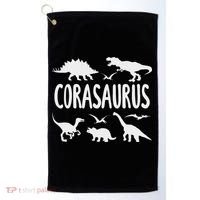 Dinosaur T Rex Cora Corasaurus Dino Name Golf Towel thumb 0