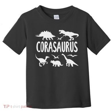 Dinosaur T Rex Cora Corasaurus Dino Name Toddler T-Shirt