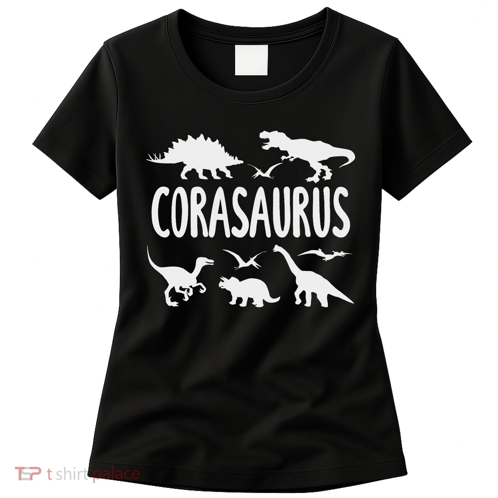 Dinosaur T Rex Cora Corasaurus Dino Name Women's T-Shirt