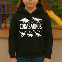 Dinosaur T Rex Cora Corasaurus Dino Name Kids Hoodie thumb 3