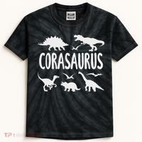 Dinosaur T Rex Cora Corasaurus Dino Name Kids Tie-Dye T-Shirt thumb 0
