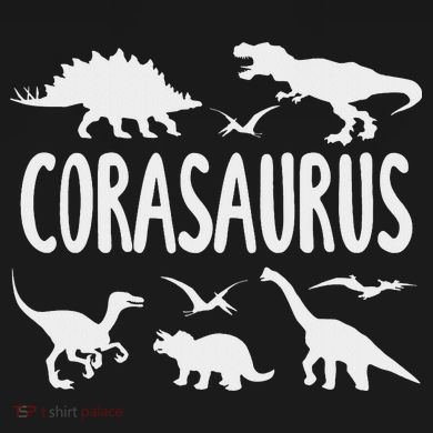 Dinosaur T Rex Cora Corasaurus Dino Name Kids Tie-Dye T-Shirt