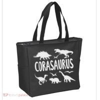 Dinosaur T Rex Cora Corasaurus Dino Name Tote Bag thumb 2
