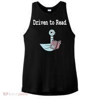Driven To Read Pigeon Library Book Lover Ladies PosiCharge Tri-Blend Wicking Tank thumb 0