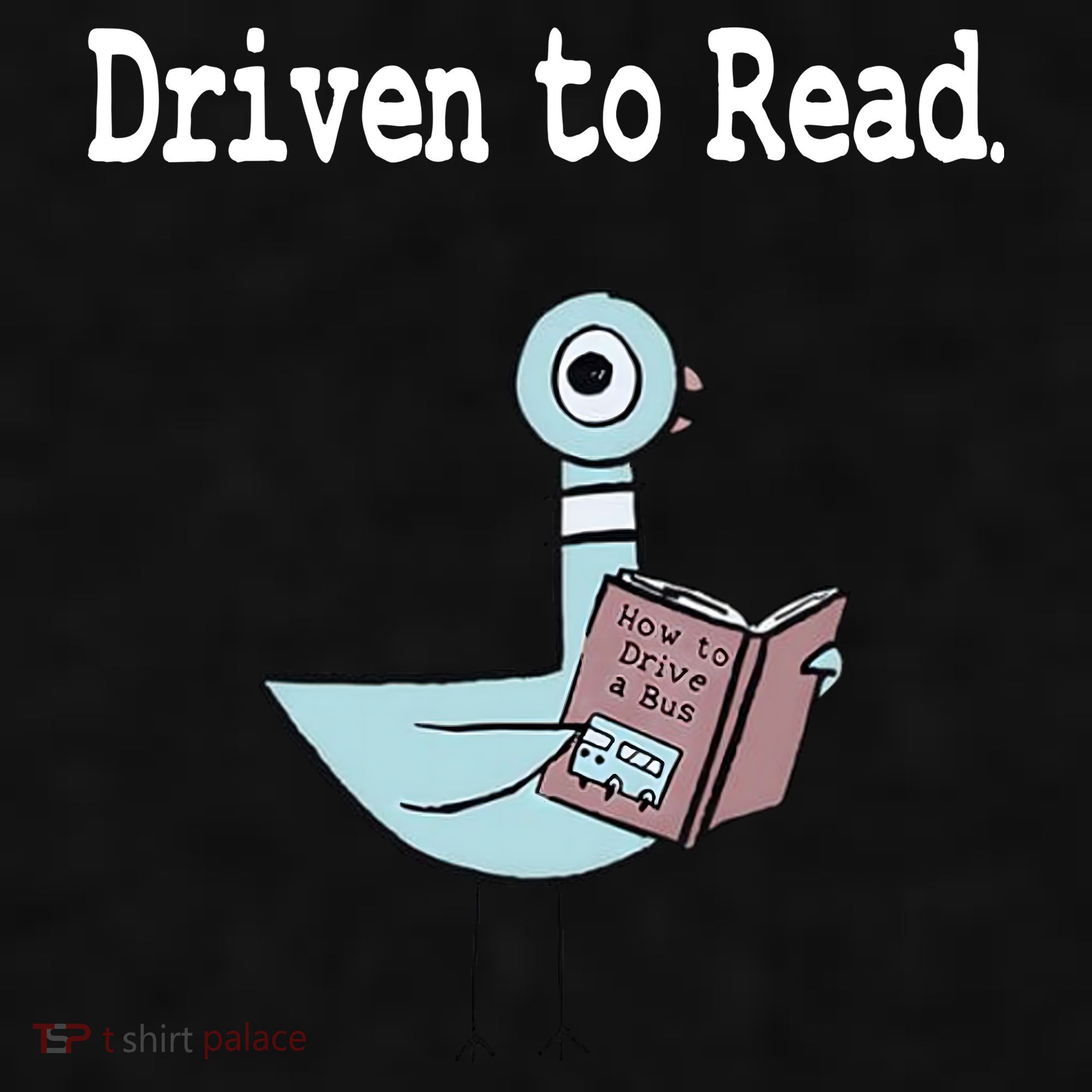 Driven To Read Pigeon Library Book Lover Ladies PosiCharge Tri-Blend Wicking Tank