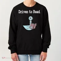 Driven To Read Pigeon Library Book Lover Women's Sweatshirt thumb 0