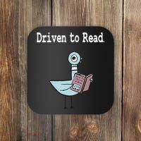 Driven To Read Pigeon Library Book Lover Coaster thumb 0