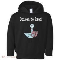 Driven To Read Pigeon Library Book Lover Toddler Hoodie thumb 0