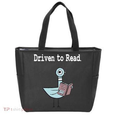 Driven To Read Pigeon Library Book Lover Tote Bag