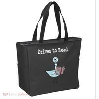 Driven To Read Pigeon Library Book Lover Tote Bag thumb 2