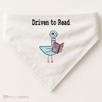 Driven To Read Pigeon Library Book Lover USA-Made Doggie Bandana thumb 0
