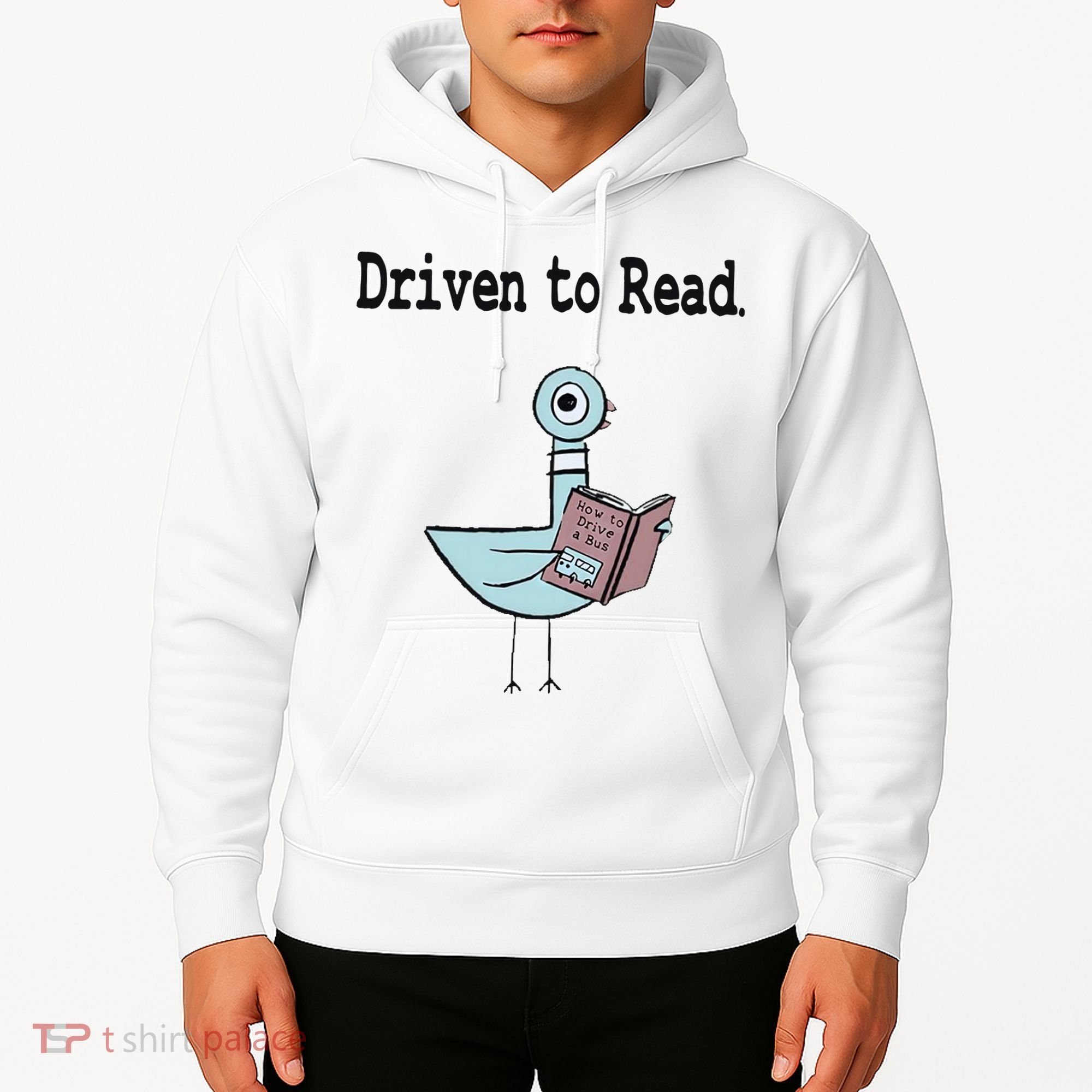 Driven To Read Pigeon Library Book Lover Hoodie